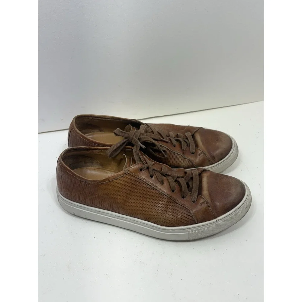 Magnanni Brown‎ Leather Comfort Men's Casual Lace Up Sneakers Size 9